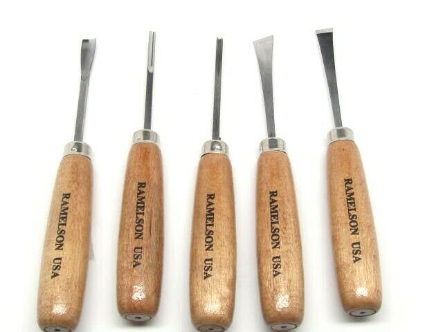 5pc Micro Miniature Wood Carving Tools Luthier Violin Set Ramelson USA 106H 