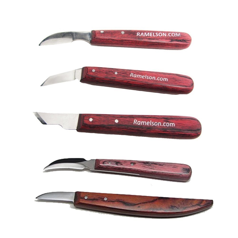Five-piece chip carving knife set from UJ Ramelson