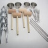 24pc Lobster Bake Shellfish Seafood Tool Kit Crackers Picks Forks Mallets & Bibs - Image 2