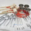 24pc Lobster Bake Shellfish Seafood Tool Kit Crackers Picks Forks Mallets & Bibs