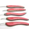 5pc Chip Carving Knives w/ Leather Tool Roll - Image 3