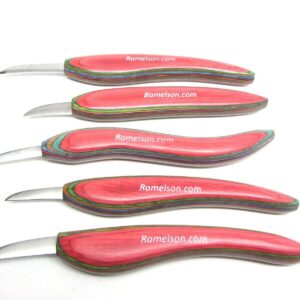 five piece chip carving knives UJ Ramelson
