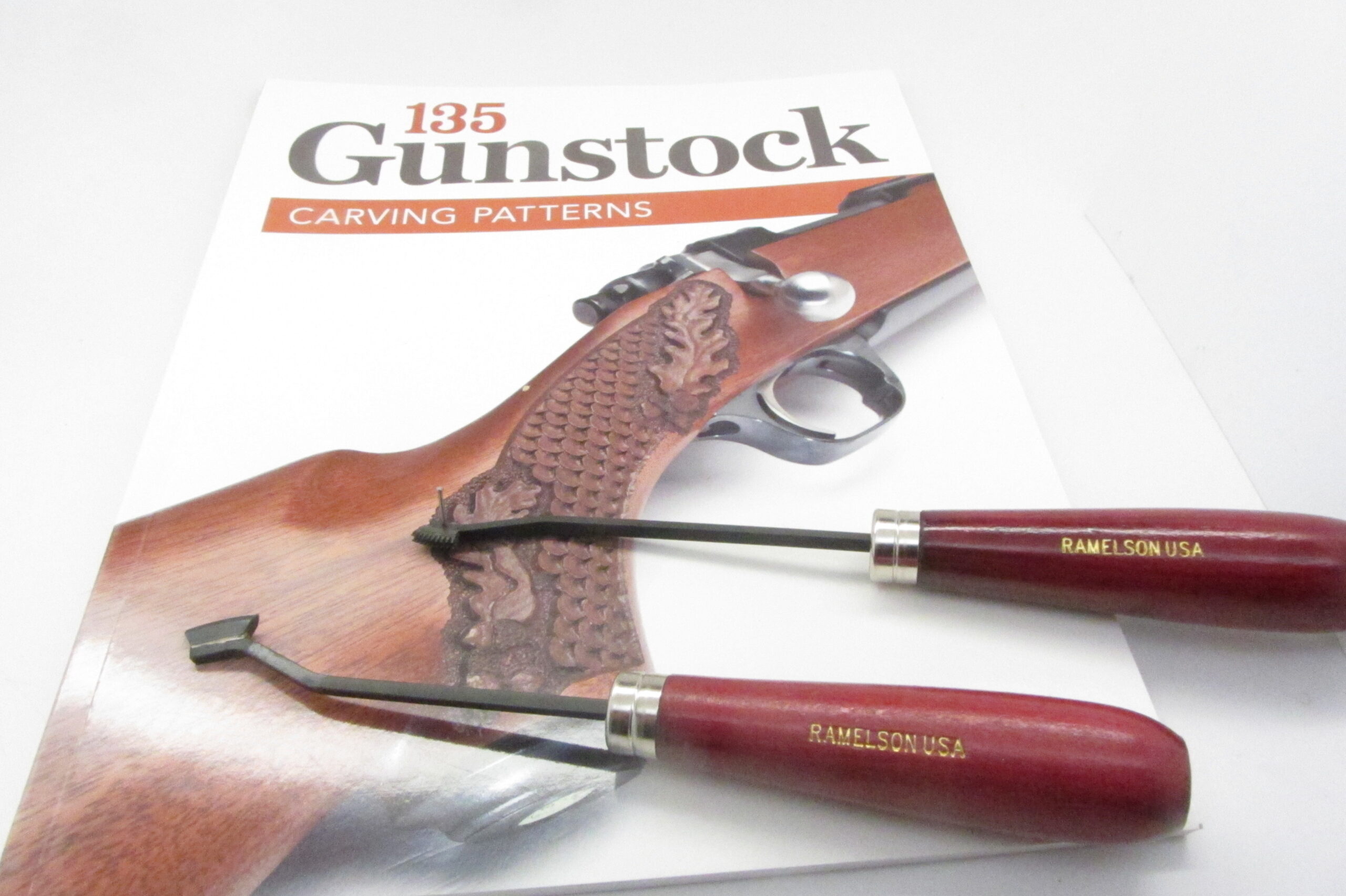 135 Gunstock Carving Patterns & Ramelson/Ullman 2 Line 16LPI Checkering 90  Pull - UJ Ramelson Co