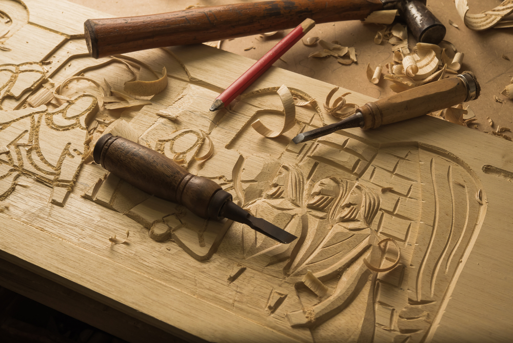 relief carving in wood